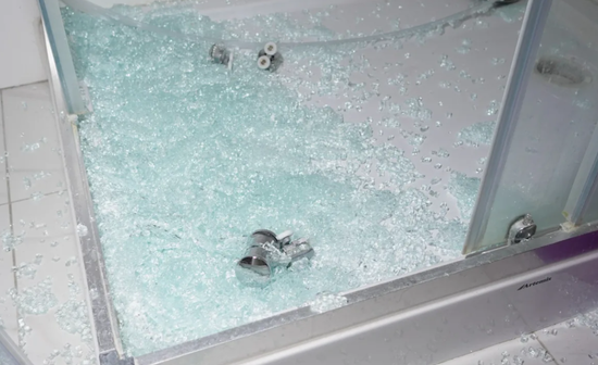 Shower glass crack