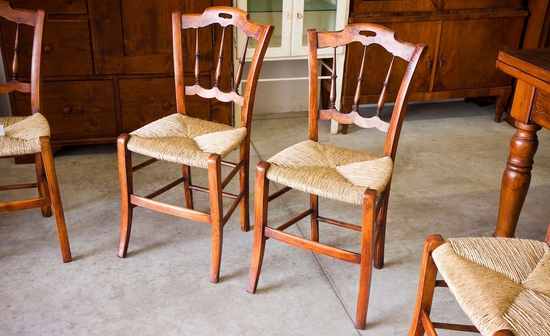Straw chairs