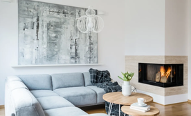 Corner fireplace