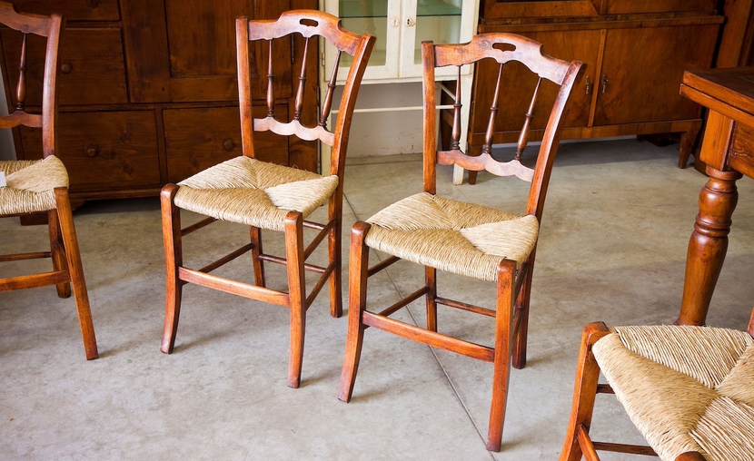 Straw chairs