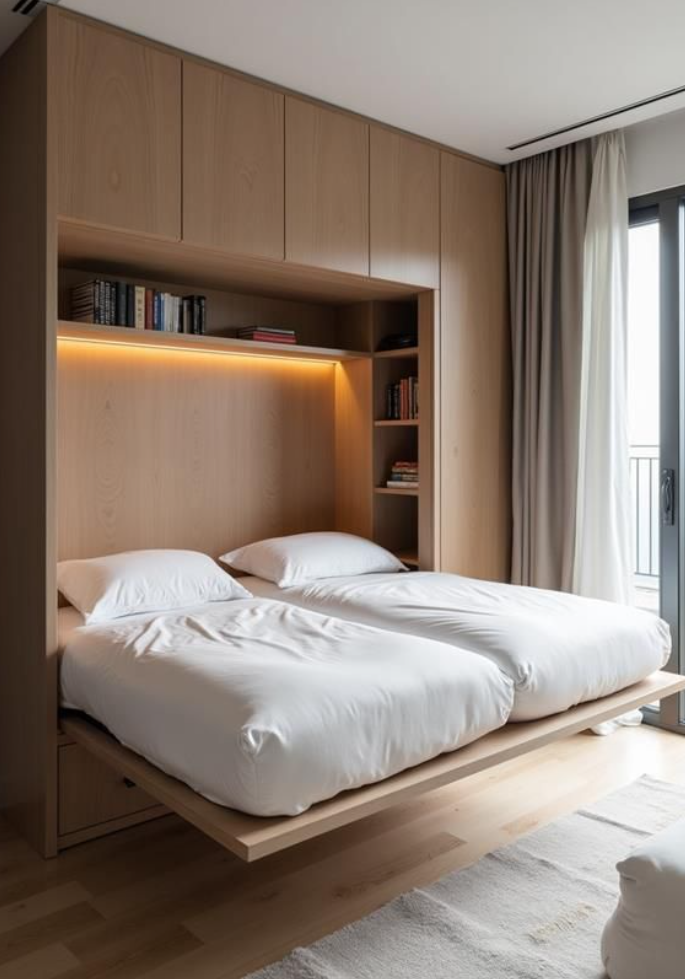 κρεβάτι που διπλώνει στον τοίχο