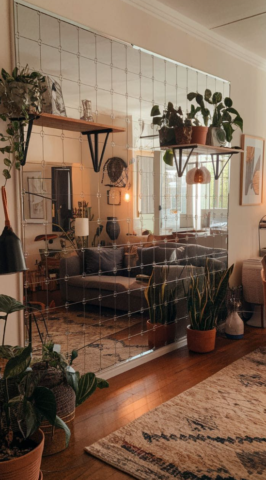 καθρέπτες σε τοίχο