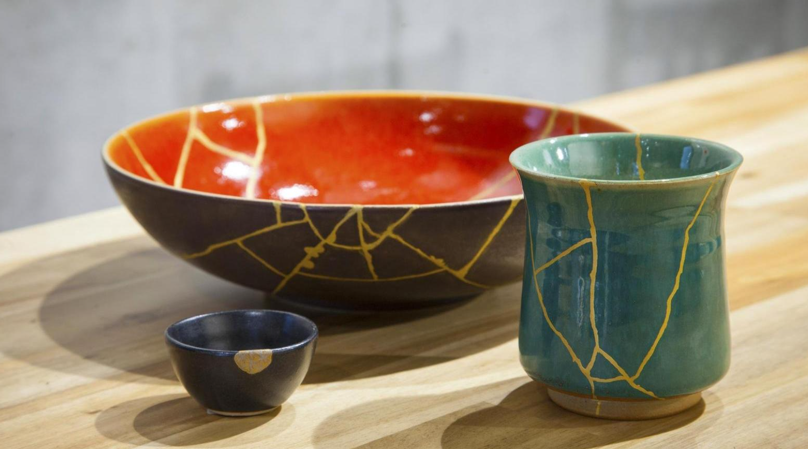 Σκεύη με τεχνική Kintsugi