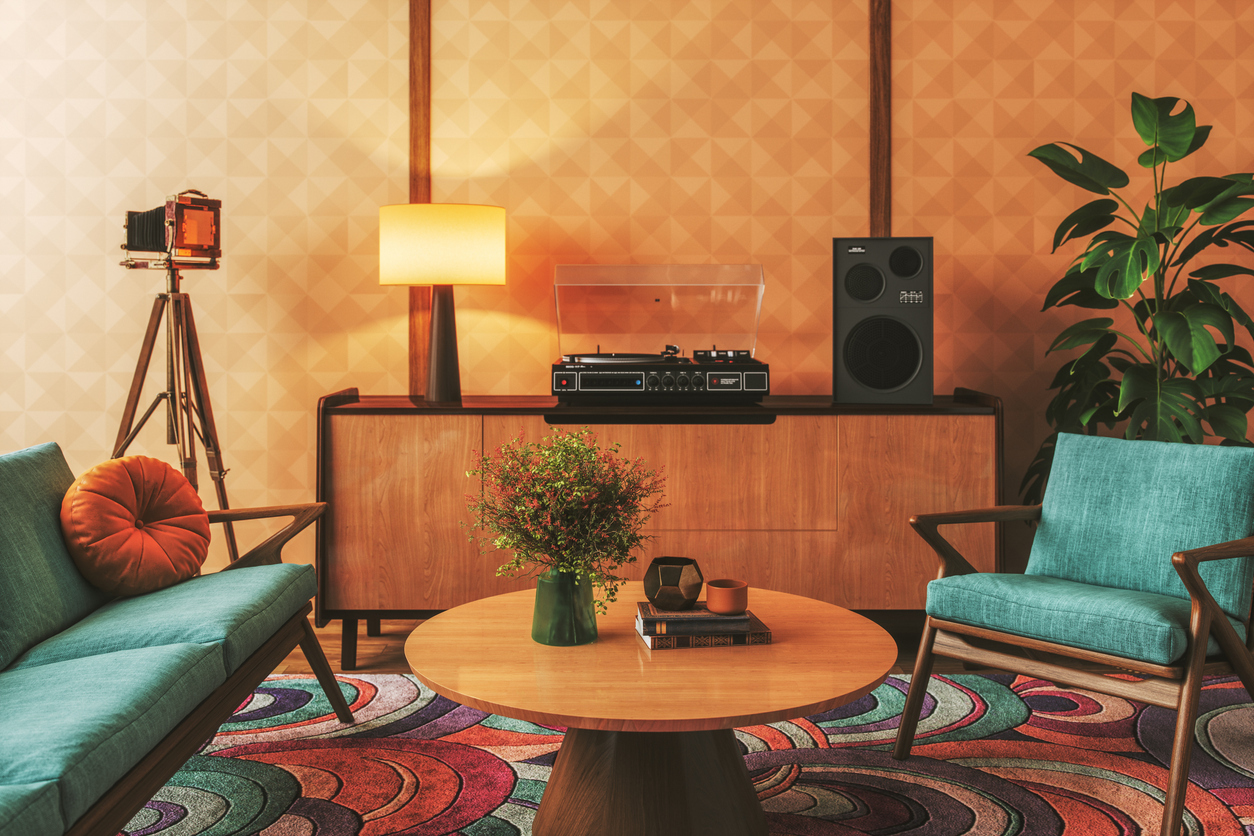 mid century σαλόνι