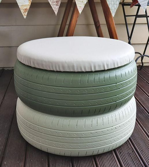 πουφ από ελαστικά