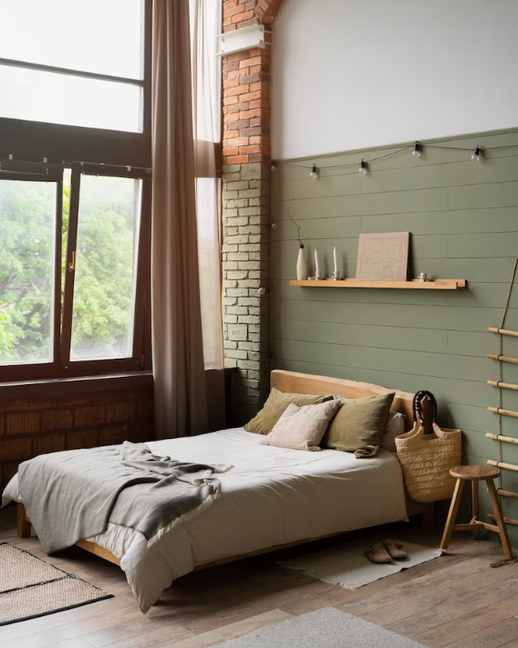 πράσινο υπνοδωμάτιο